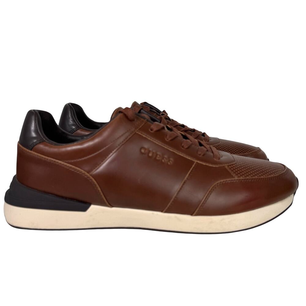 GUESS Men's Obvio Lace Up Fashion Jogger Brown‎ Sneakers Size 13